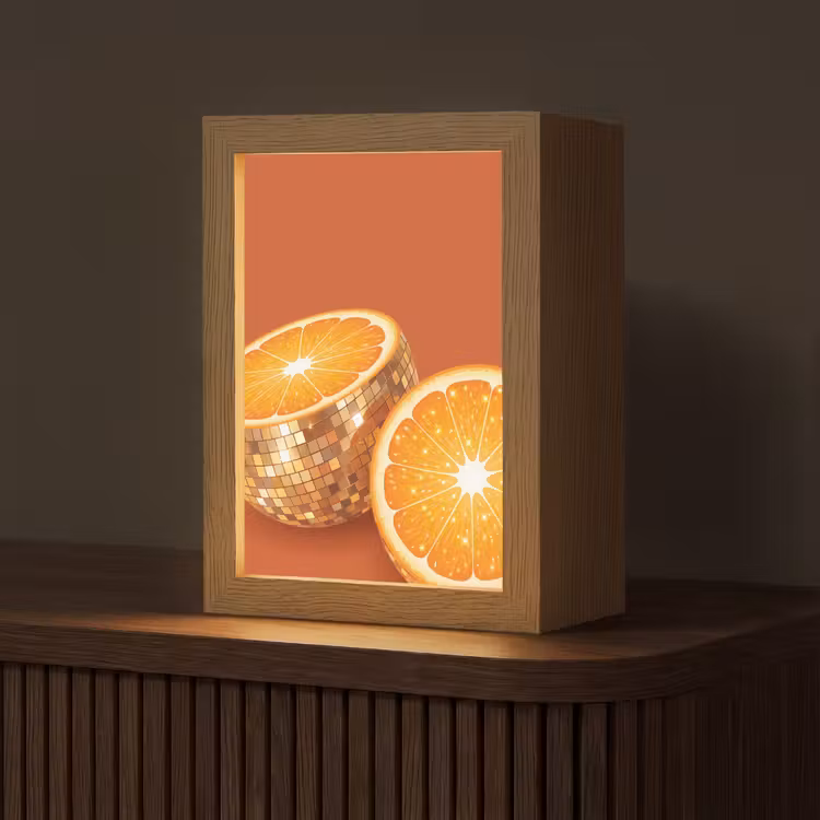 Personalisierte Lightbox - Früchte – Disco – Gold — 1