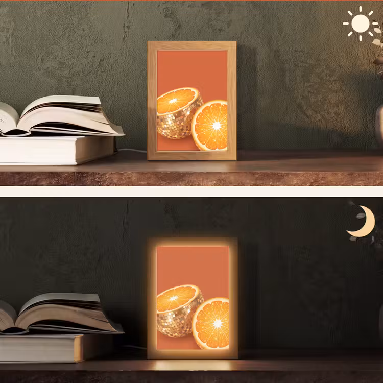 Personalisierte Lightbox - Früchte – Disco – Gold — 5
