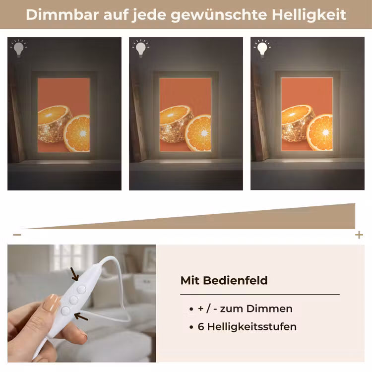 Personalisierte Lightbox - Früchte – Disco – Gold — 8