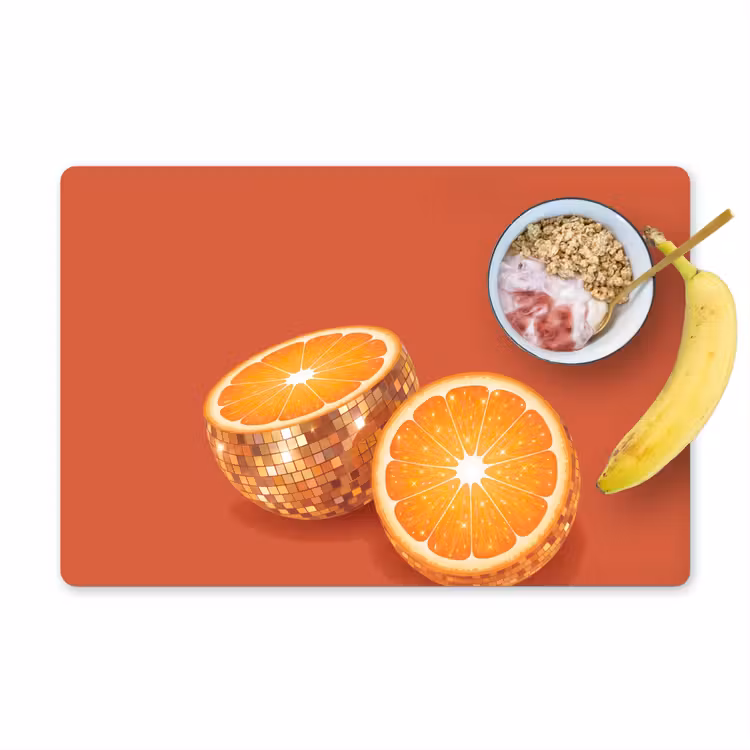 Tischset - 6 Stück - Frucht – Disco – Gold — 1