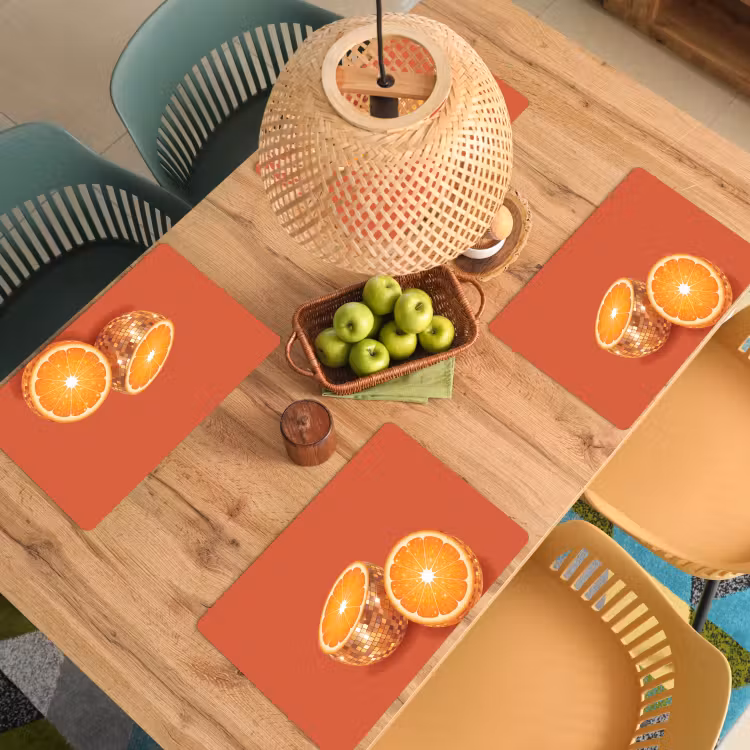 Tischset - 6 Stück - Frucht – Disco – Gold — 4