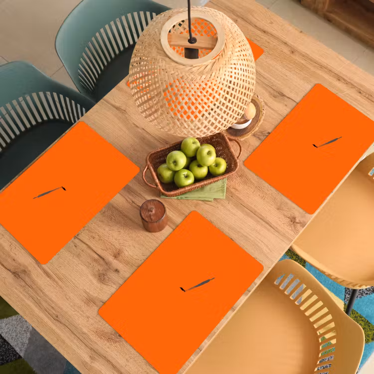 Tischset - 6 Stück - Person – Schatten – Orange — 4