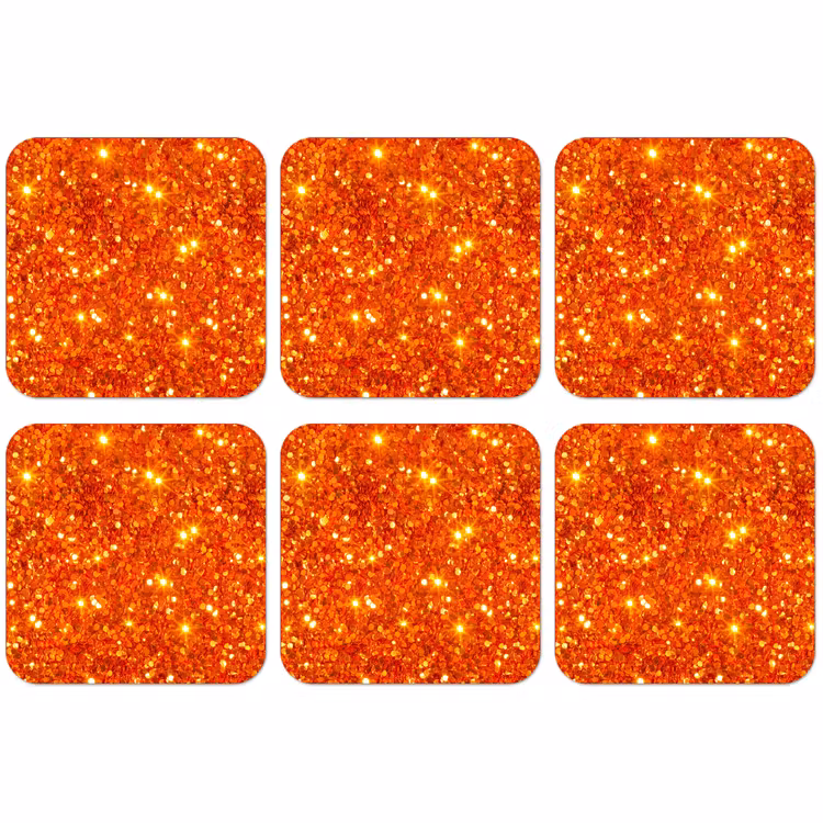 Untersetzer - Glitzer – Orange – Abstrakt — 1