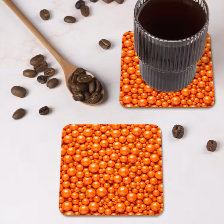Untersetzer​ - Süßigkeiten – Orange – Muster — 4