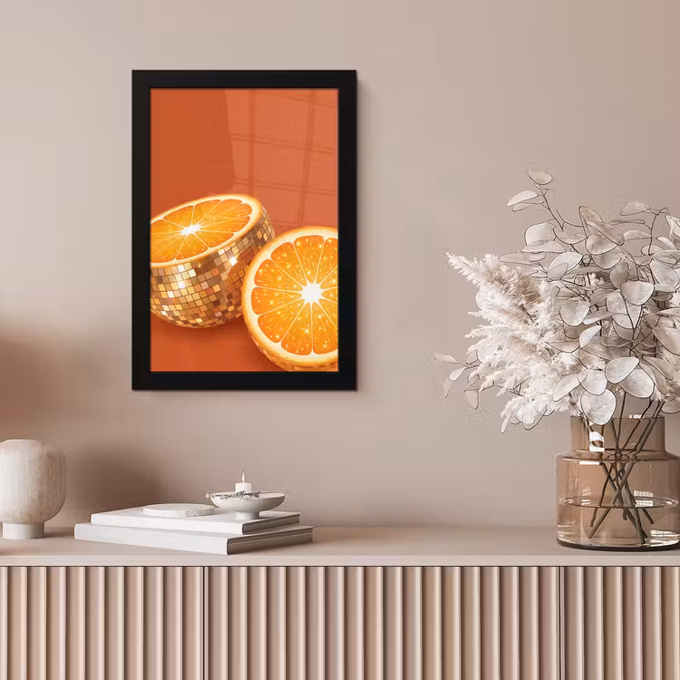 Bilder mit Rahmen - Früchte – Disco – Gold — 4
