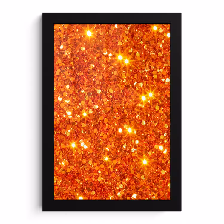 Bilder mit Rahmen - Glitzer – Orange – Abstrakt — 1