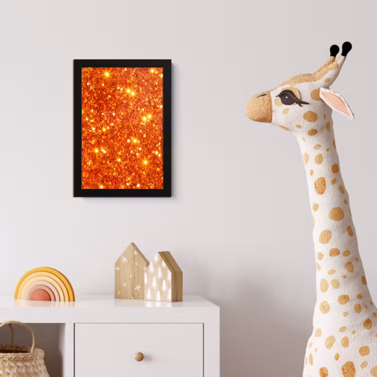 Bilder mit Rahmen - Glitzer – Orange – Abstrakt — 5