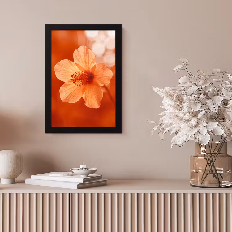Bilder mit Rahmen - Orangefarbene Blume – Makro — 4