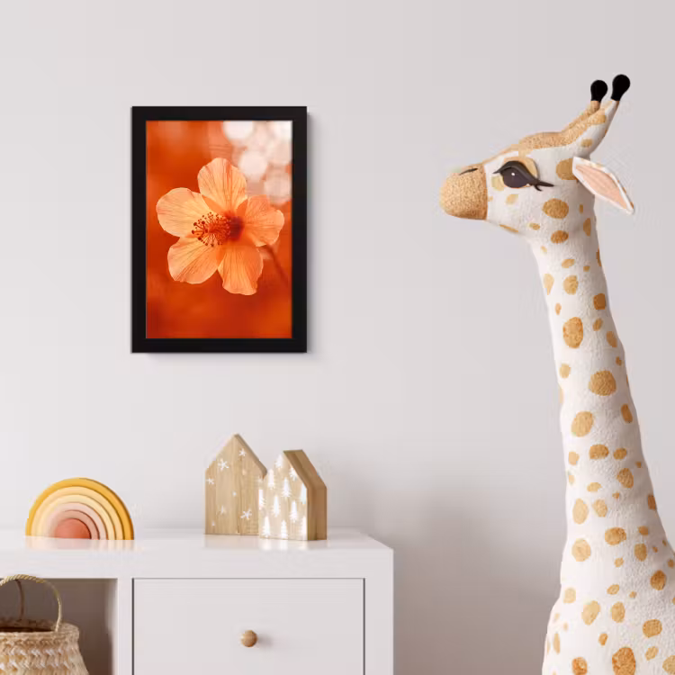 Bilder mit Rahmen - Orangefarbene Blume – Makro — 5