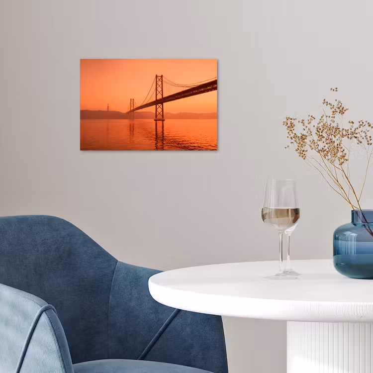 Poster - Brücke – Wasser – Orange — 4