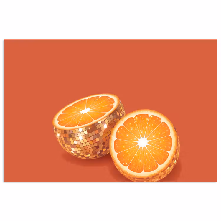 Poster - Frucht – Disco – Gold — 1