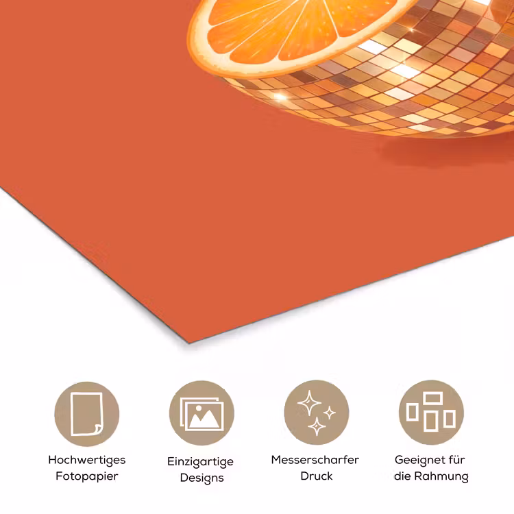 Poster - Frucht – Disco – Gold — 5