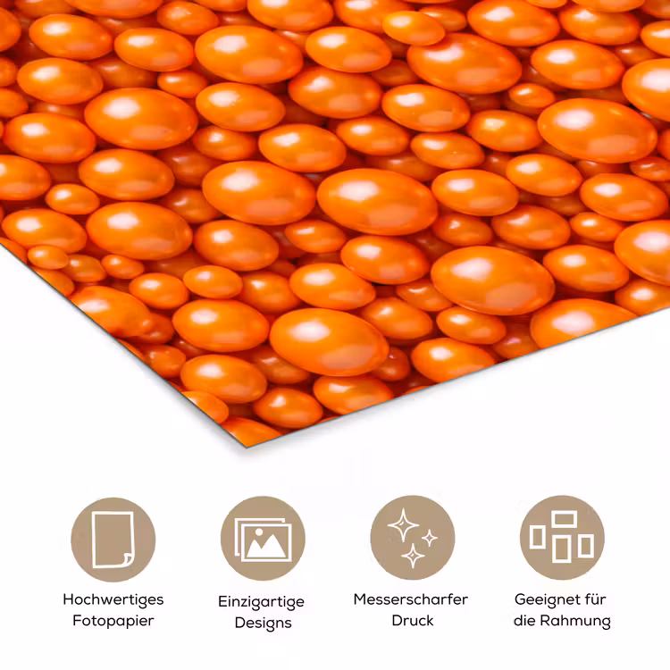 Poster - Süßigkeiten – Orange – Muster — 5