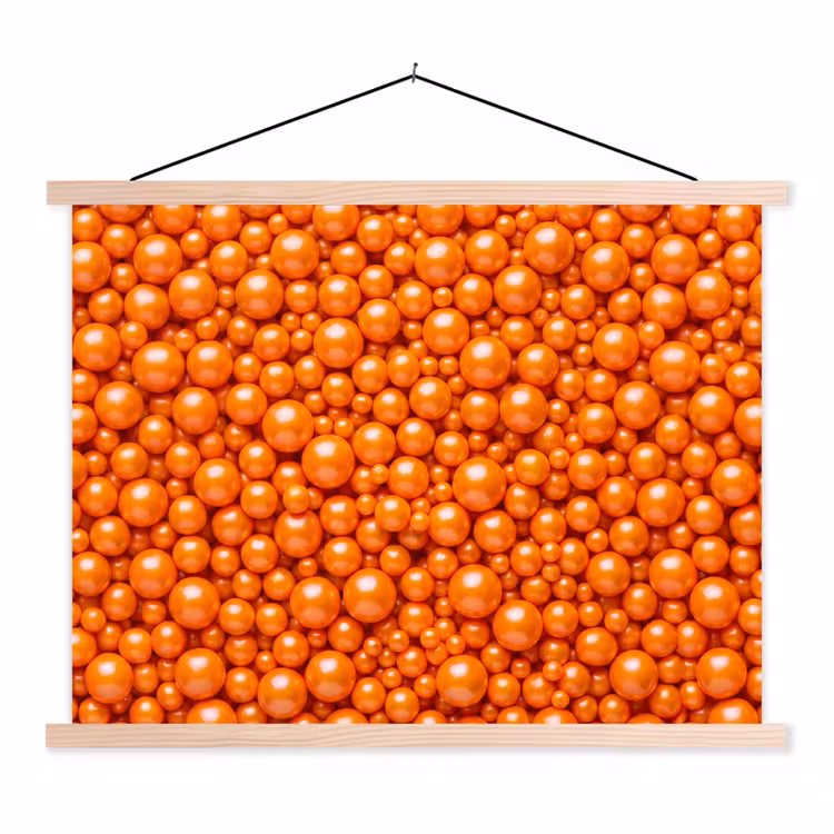 Stoffbild - Süßigkeiten – Orange – Muster — 1