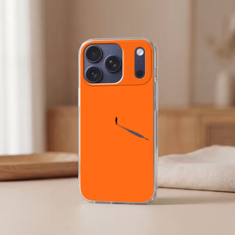 Handyhülle - Person – Schatten – Orange — 3