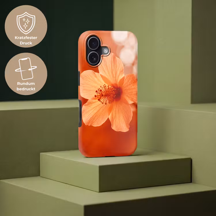 Handyhülle Toughcase - Orangefarbene Blume – Makro — 7