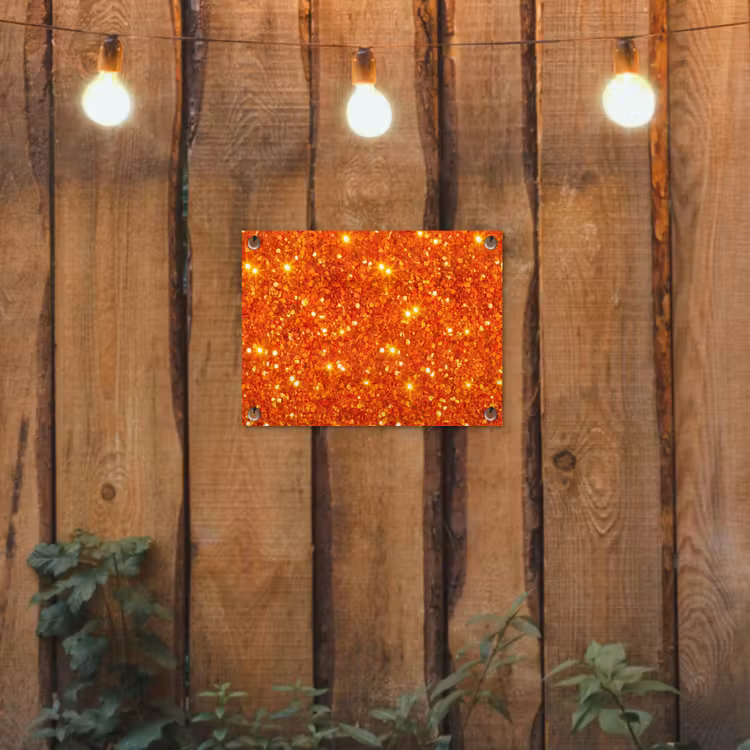 Gartenposter - Glitzer – Orange – Abstrakt — 2