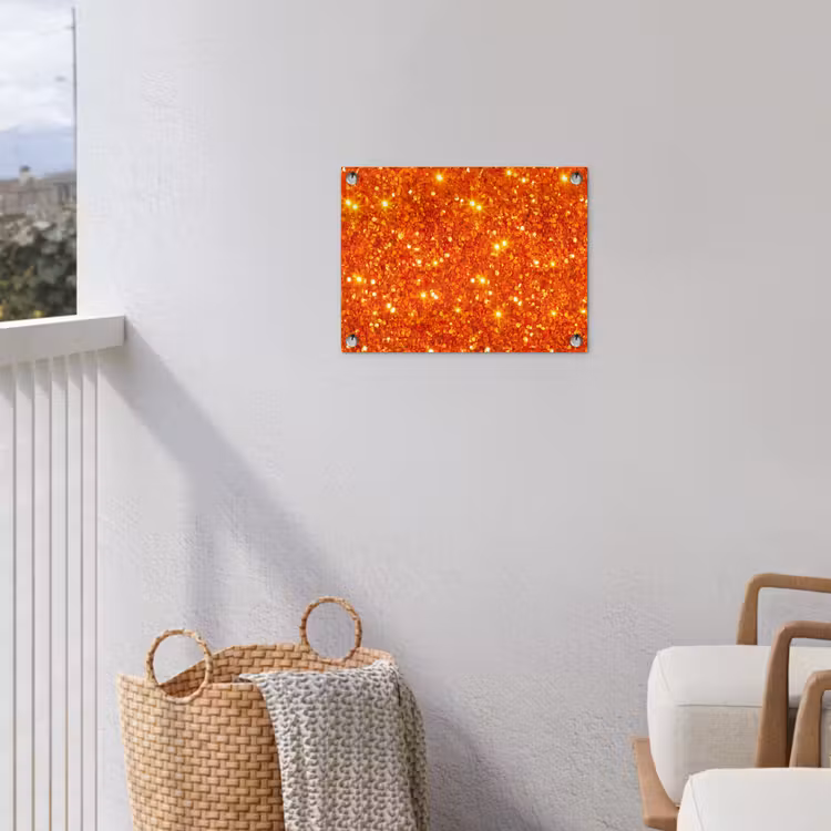 Gartenposter - Glitzer – Orange – Abstrakt — 5