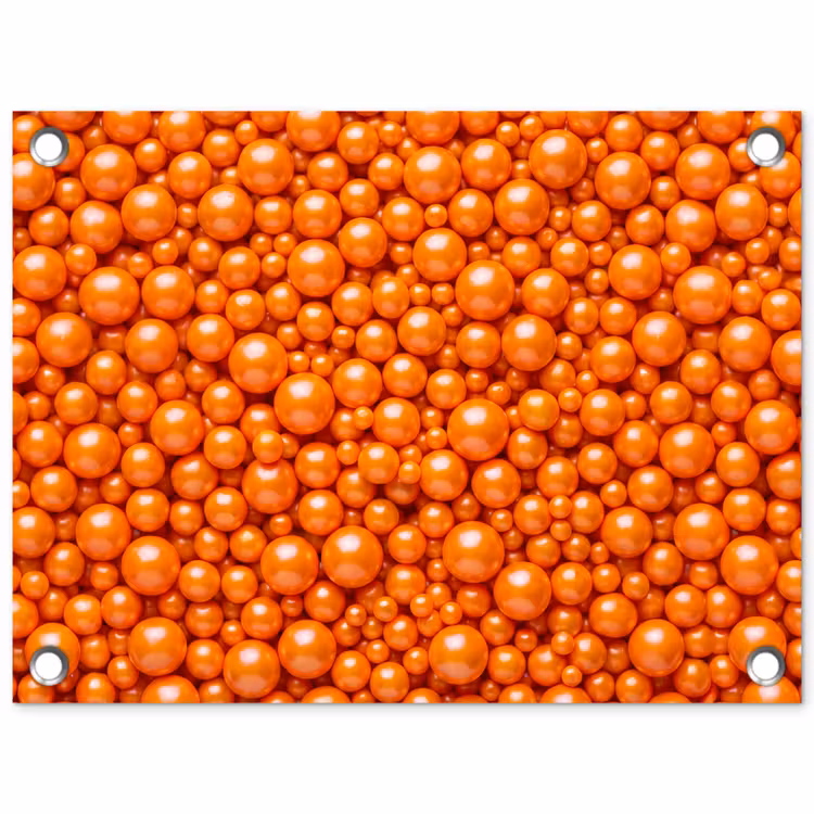 Gartenposter - Süßigkeiten – Orange – Muster — 1