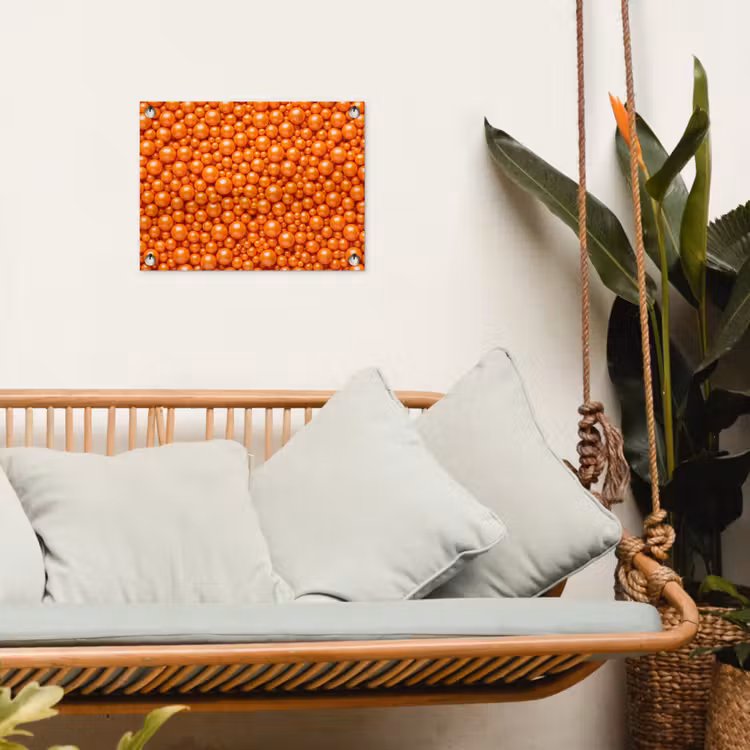 Gartenposter - Süßigkeiten – Orange – Muster — 4