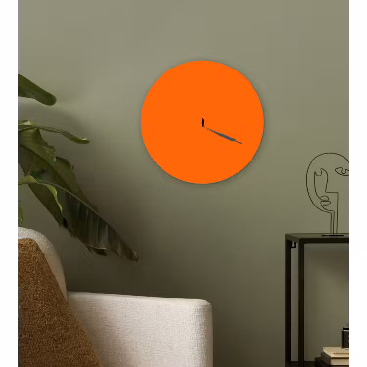 Glasbild Rund - Person – Schatten – Orange — 3