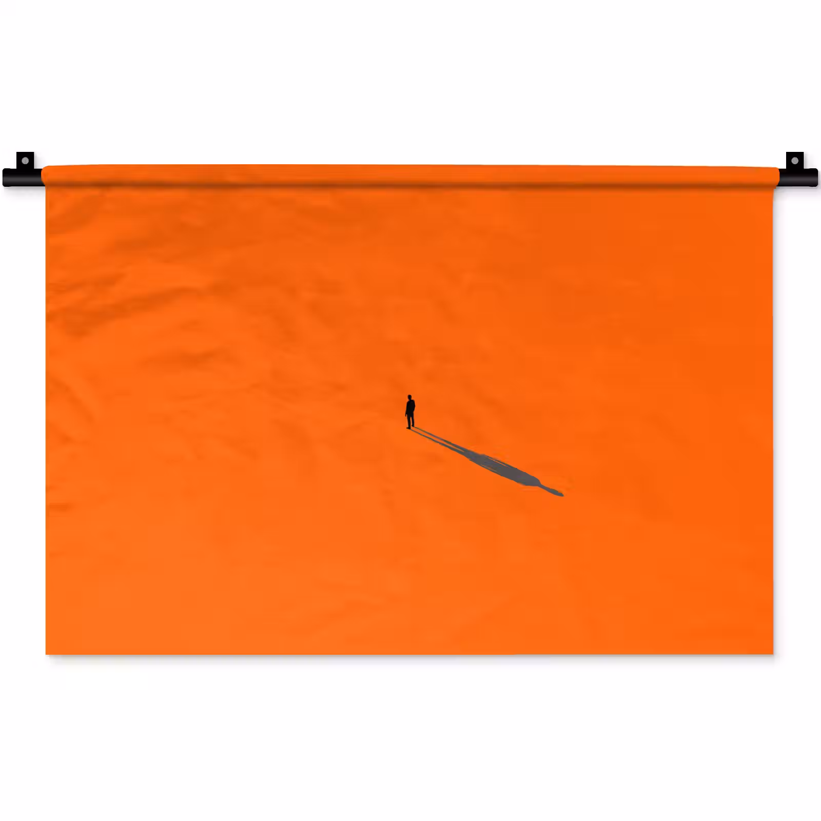 Wandteppich - Person – Schatten – Orange — 1