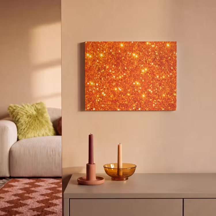 Akustikbild - Glitzer – Orange – Abstrakt — 2