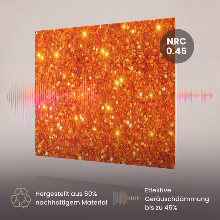Akustikbild - Glitzer – Orange – Abstrakt — 3