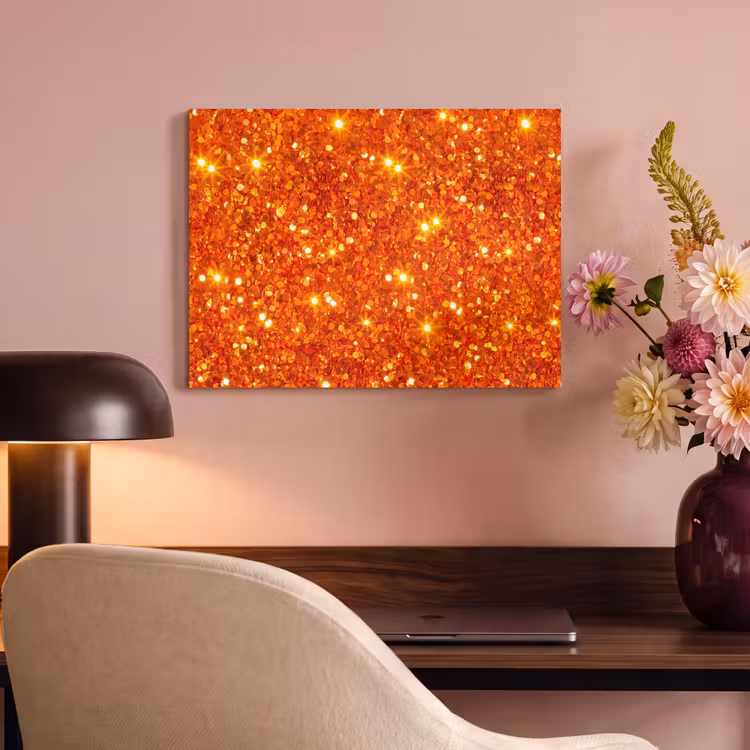 Akustikbild - Glitzer – Orange – Abstrakt — 6