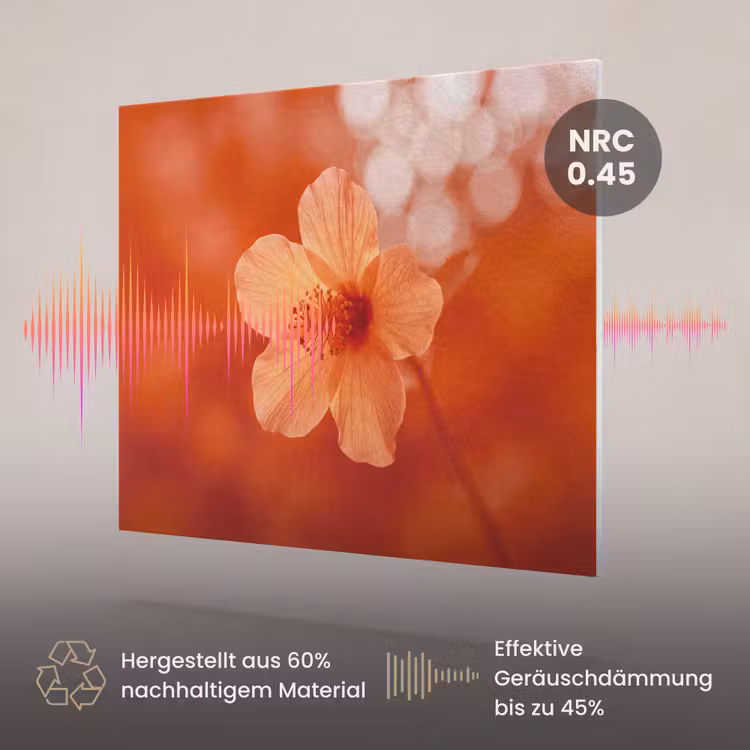 Akustikbild - Orangefarbene Blume – Makro — 3