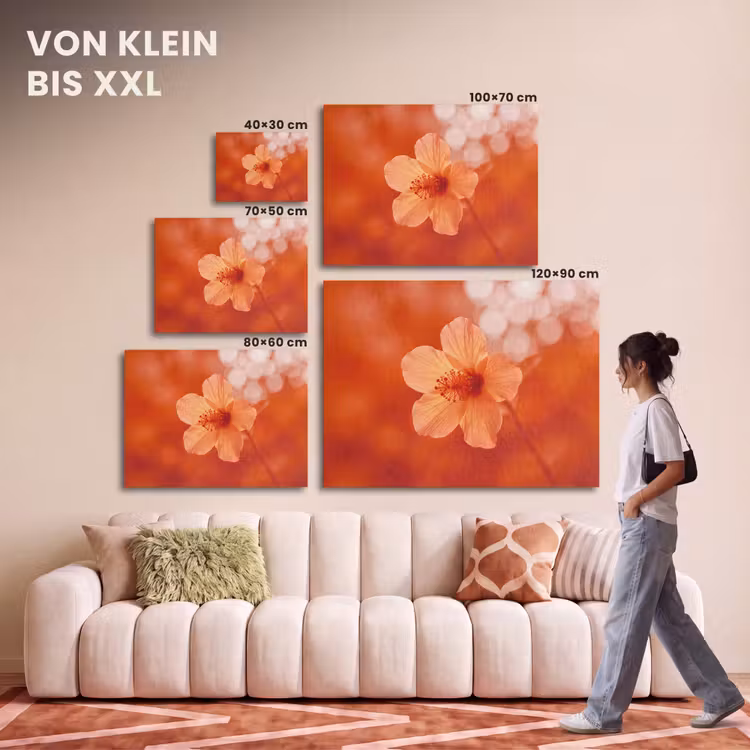 Akustikbild - Orangefarbene Blume – Makro — 7