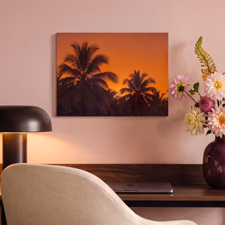 Akustikbild - Palmen – Sonnenuntergang – Orange — 6