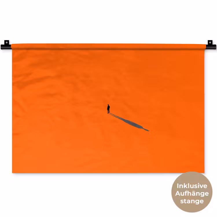 Wandteppich - Person – Schatten – Orange — 9