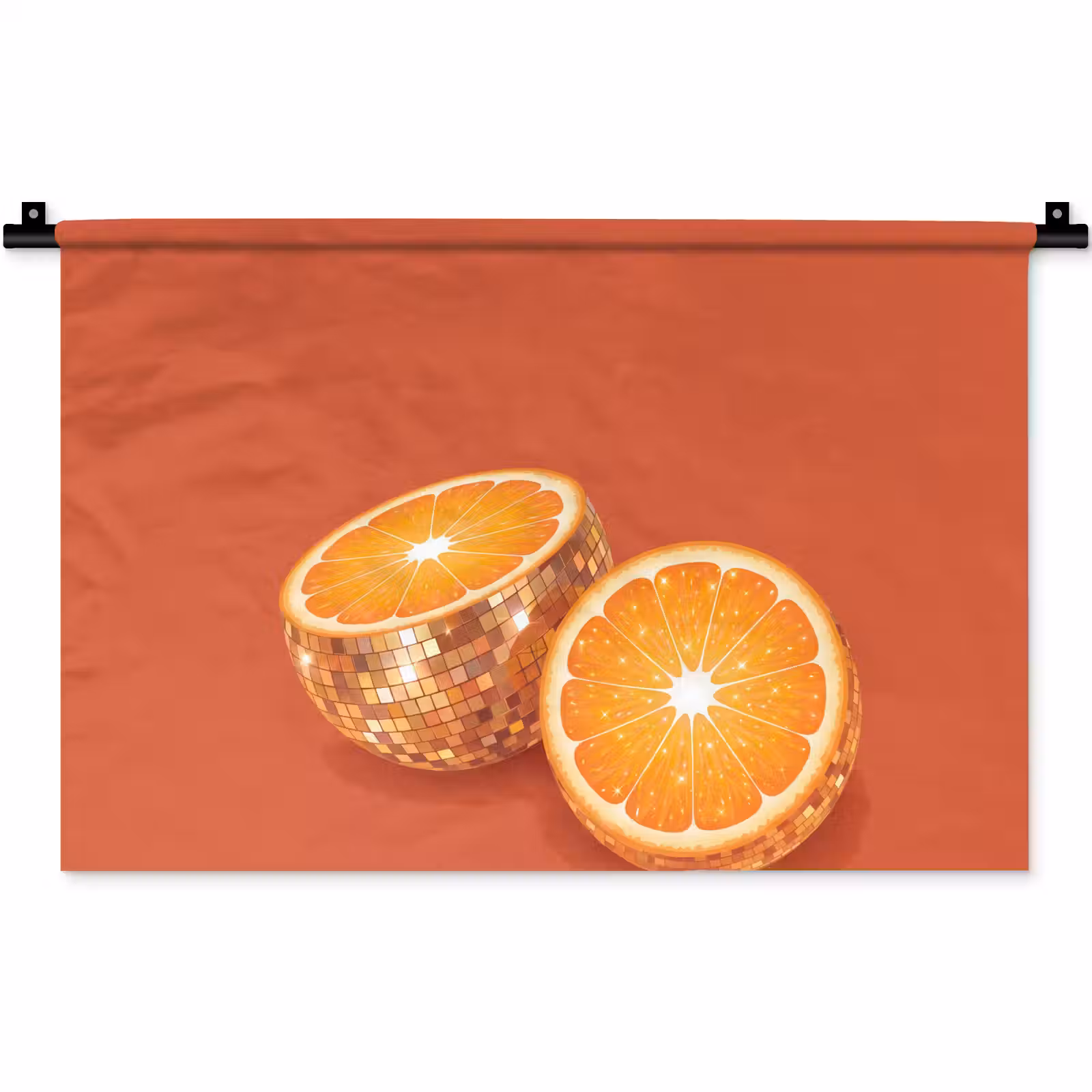 Wandteppich - Frucht – Disco – Gold — 1