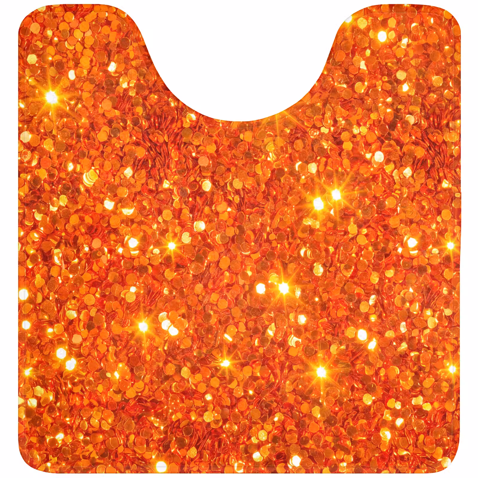 WC Vorleger - Glitzer – Orange – Abstrakt — 1