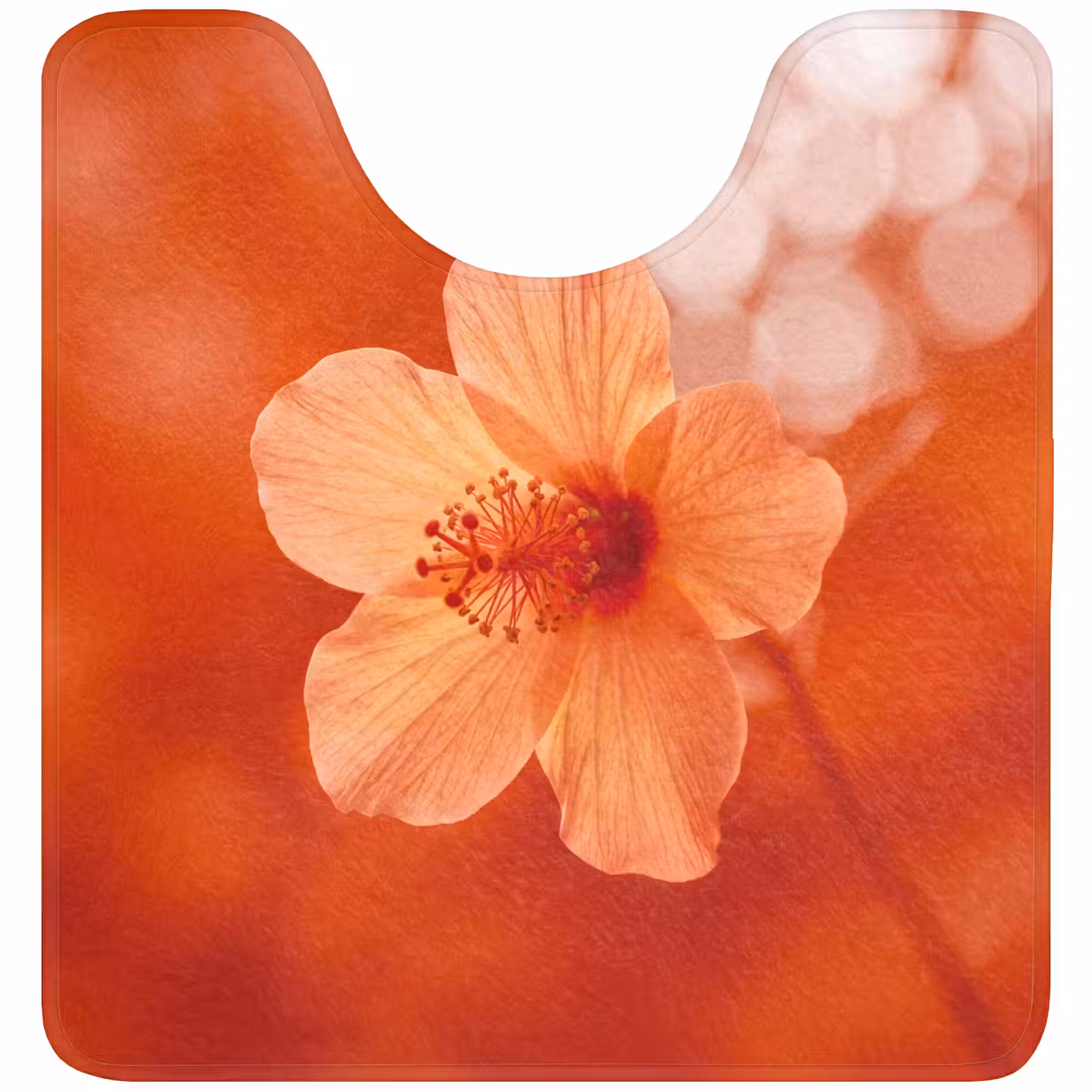WC Vorleger - Orangefarbene Blume – Makro — 1