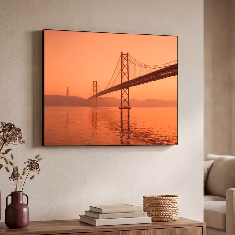 Art Frame - Brücke – Wasser – Orange — 3