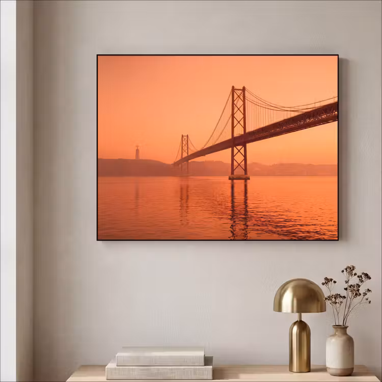 Art Frame - Brücke – Wasser – Orange — 4
