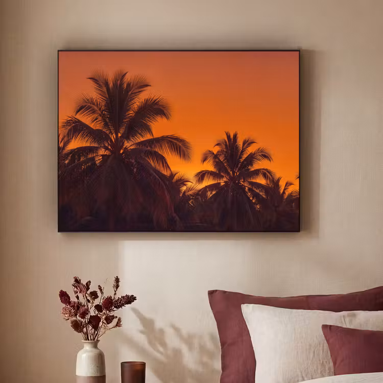 Art Frame - Palmen – Sonnenuntergang – Orange — 2