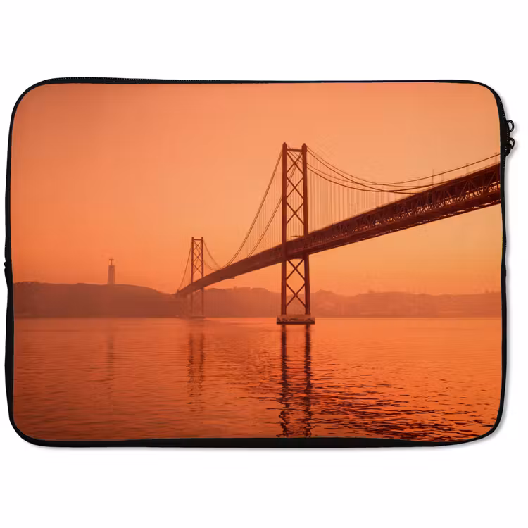 Laptop hülle - Brücke – Wasser – Orange — 1