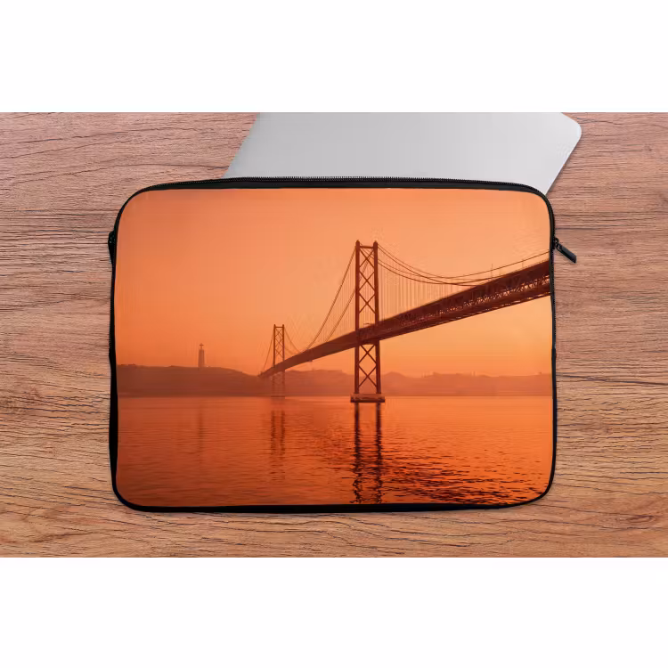 Laptop hülle - Brücke – Wasser – Orange — 2