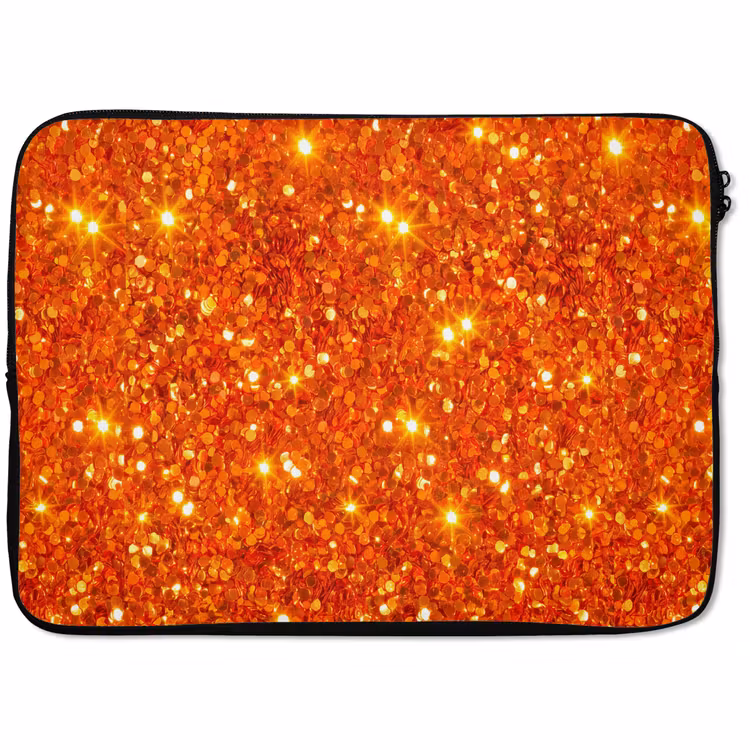 Laptop hülle - Glitzer – Orange – Abstrakt — 1