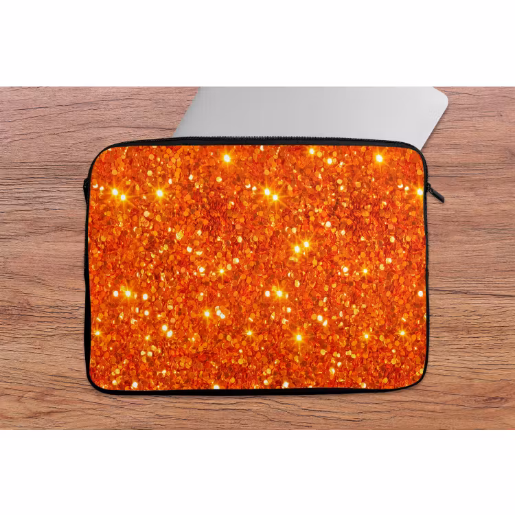 Laptop hülle - Glitzer – Orange – Abstrakt — 2