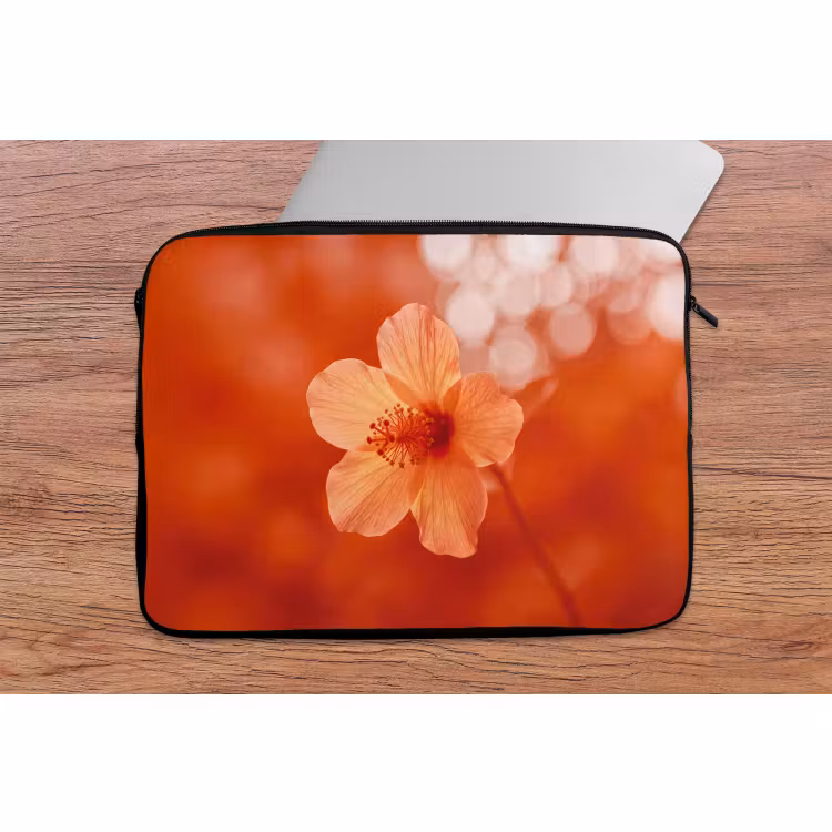 Laptop hülle - Orangefarbene Blume – Makro — 2
