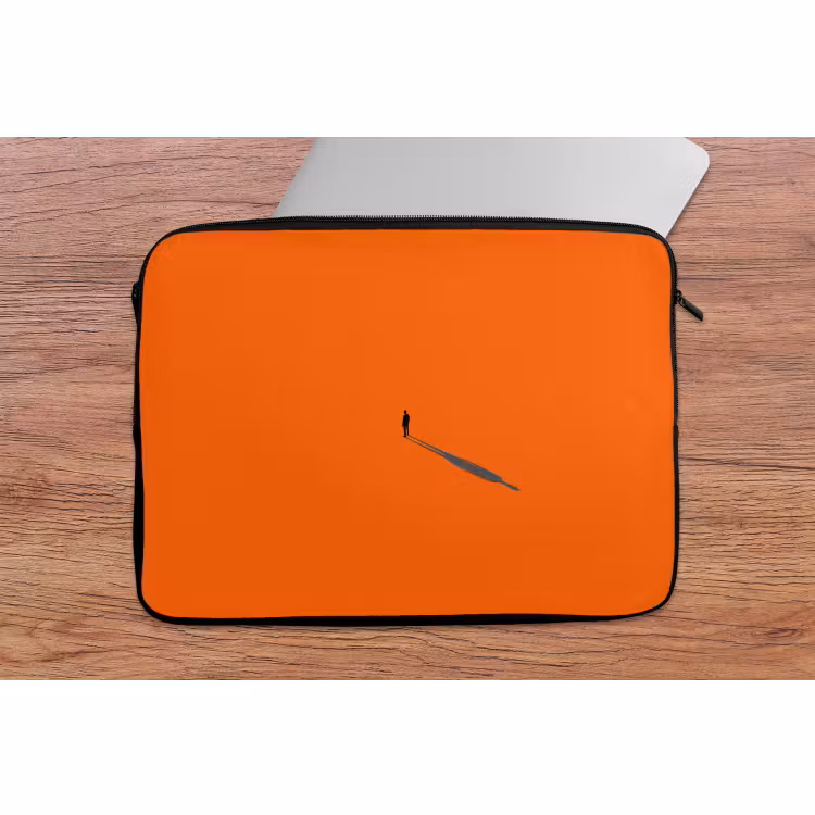 Laptop hülle - Person – Schatten – Orange — 2