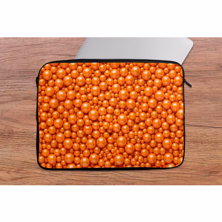 Laptop hülle - Süßigkeiten – Orange – Muster — 2