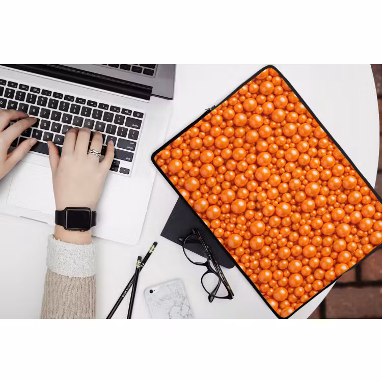 Laptop hülle - Süßigkeiten – Orange – Muster — 3
