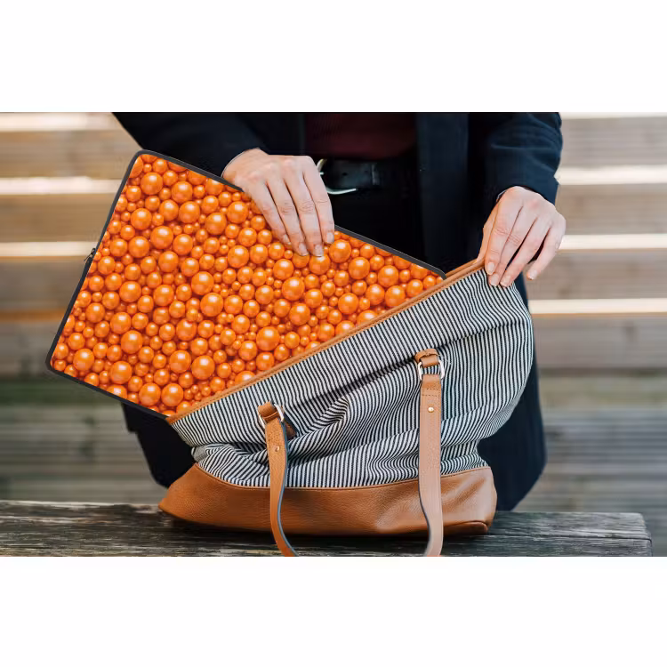 Laptop hülle - Süßigkeiten – Orange – Muster — 4