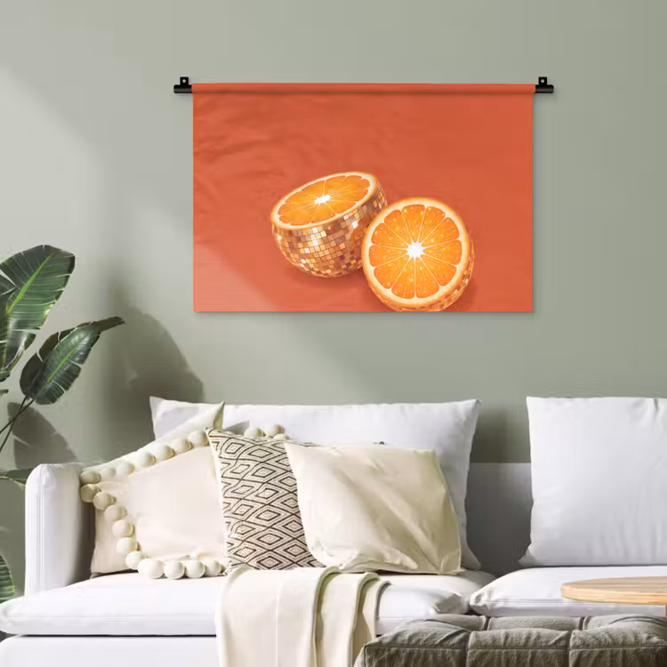 Wandteppich - Frucht – Disco – Gold — 4