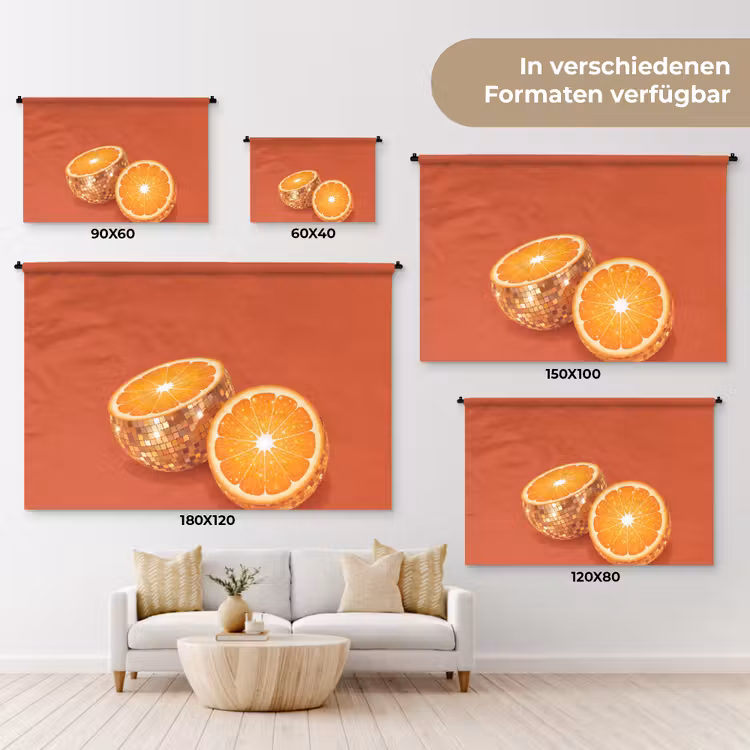 Wandteppich - Frucht – Disco – Gold — 8